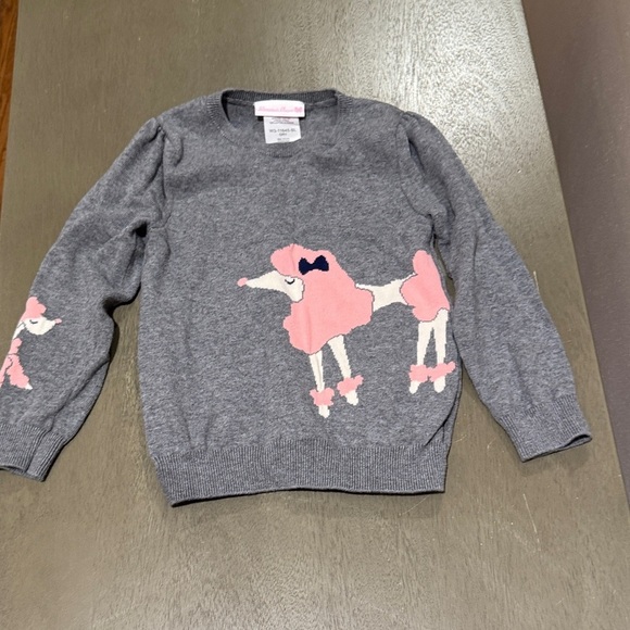 Bonnie Jean Other - Bonnie Jean Pink Poodle Gray Knit Sweater size 6X